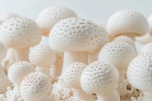 Mushroom growing AI impression