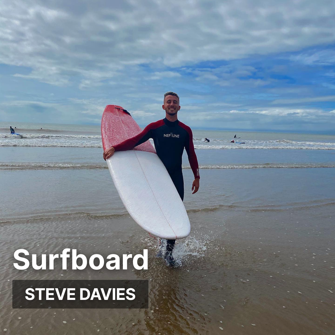 Surfboard designer Steve Davies